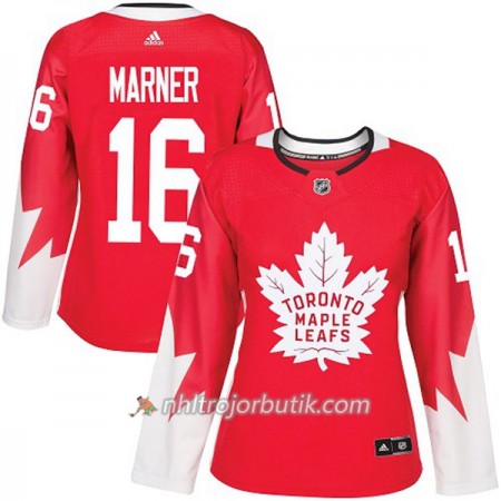 Dame Ishockey Toronto Maple Leafs Tröja Mitchell Marner 16 Adidas 2017-2018 Röd Alternate Authentic